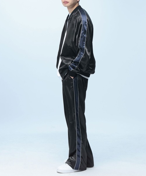 TESS (テス) セットアップ ジャージ サテン生地 SETUP サイドライン