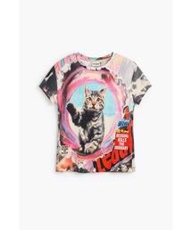 Desigual（デシグアル）の「キャットフォトグラフィック サイケプリントジャージー半袖Tシャツ（Tシャツ/カットソー）」