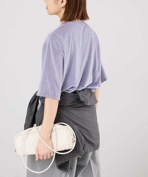 IENA(イエナ)の「シアーベロアTシャツ(Tシャツ/カットソー・レディース・グレー/ホワイト・FREE)」の7枚目の写真