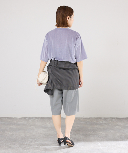 IENA(イエナ)の「シアーベロアTシャツ(Tシャツ/カットソー・レディース・グレー/ホワイト・FREE)」の11枚目の写真