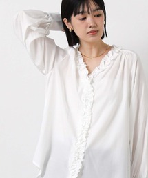 Gready Brilliant | ローンフリルVネックブラウス(シャツ/ブラウス)