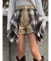 EGOIST | チェックシャツドッキングツイルショートパンツ(その他パンツ)