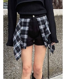 EGOIST | チェックシャツドッキングツイルショートパンツ(その他パンツ)