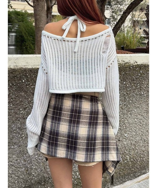 EGOIST（エゴイスト）の「チェックシャツドッキングツイルショートパンツ（その他パンツ・レディース・ブラック/ベージュ・S/M）」の15枚目の写真