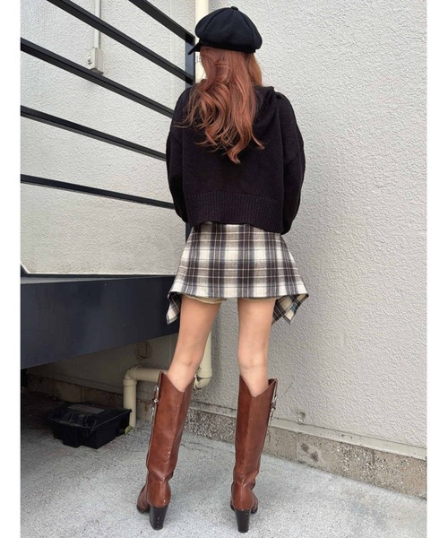 EGOIST（エゴイスト）の「チェックシャツドッキングツイルショートパンツ（その他パンツ・レディース・ブラック/ベージュ・S/M）」の18枚目の写真