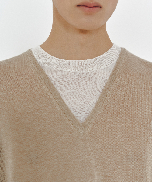 MMIC(エムエムアイシー)の「INSERT KNIT (BEIGE)(ニット/セーター・メンズ・その他・MEDIUM/LARGE)」の6枚目の写真