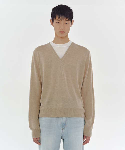 MMIC(エムエムアイシー)の「INSERT KNIT (BEIGE)(ニット/セーター・メンズ・その他・MEDIUM/LARGE)」の8枚目の写真