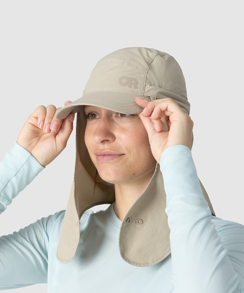 OUTDOOR RESEARCH(アウトドアリサーチ)の「OUTDOOR RESEARCH/アウトドアリサーチ インセクトシールド ケープ キャップ(キャップ・メンズ・カーキ・L/XL)」の3枚目の写真