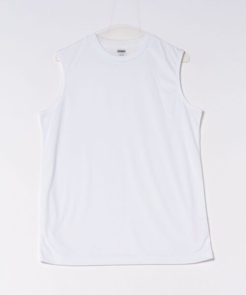 LIFEMAX(ライフマックス)の「【LIFEMAX/ライフマックス】ノースリーブTシャツ(ポリジン加工)/タンクトップ ポリジン加工 抗菌 速乾 スポーツ 無地 全5色(タンクトップ・メンズ・カーキ/ブラック/チャコールグレー/ホワイト/ネイビー・XX-LARGE/X-LARGE/LARGE/MEDIUM/SMALL/X-SMALL)」の6枚目の写真