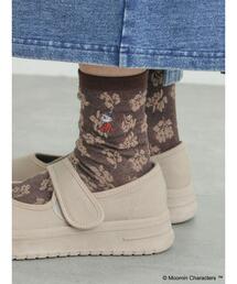 Samansa Mos2（サマンサ モスモス）の「【MOOMIN×SamansaMos2】リトルミイ刺繍花柄ソックス（ソックス/靴下）」