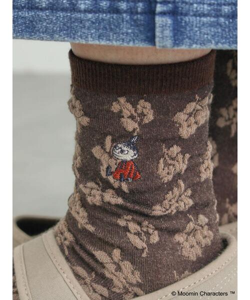 Samansa Mos2（サマンサ モスモス）の「【MOOMIN×SamansaMos2】リトルミイ刺繍花柄ソックス（ソックス/靴下・レディース・ミント/グレー/ブラウン/ベージュ・F）」の6枚目の写真