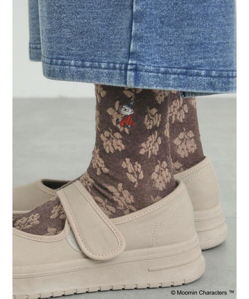 Samansa Mos2（サマンサ モスモス）の「【MOOMIN×SamansaMos2】リトルミイ刺繍花柄ソックス（ソックス/靴下・レディース・ミント/グレー/ブラウン/ベージュ・F）」の7枚目の写真