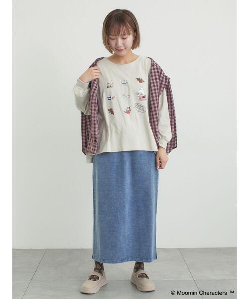 Samansa Mos2（サマンサ モスモス）の「【MOOMIN×SamansaMos2】リトルミイ刺繍花柄ソックス（ソックス/靴下・レディース・ミント/グレー/ブラウン/ベージュ・F）」の9枚目の写真