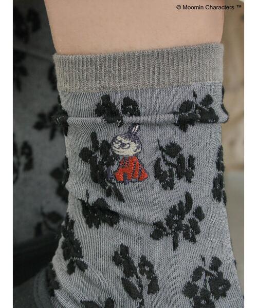 Samansa Mos2（サマンサ モスモス）の「【MOOMIN×SamansaMos2】リトルミイ刺繍花柄ソックス（ソックス/靴下・レディース・ミント/グレー/ブラウン/ベージュ・F）」の10枚目の写真