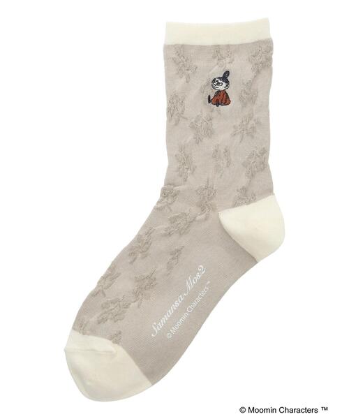 Samansa Mos2（サマンサ モスモス）の「【MOOMIN×SamansaMos2】リトルミイ刺繍花柄ソックス（ソックス/靴下・レディース・ミント/グレー/ブラウン/ベージュ・F）」の16枚目の写真