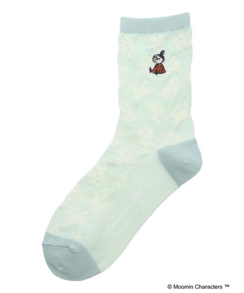 Samansa Mos2（サマンサ モスモス）の「【MOOMIN×SamansaMos2】リトルミイ刺繍花柄ソックス（ソックス/靴下・レディース・ミント/グレー/ブラウン/ベージュ・F）」の18枚目の写真