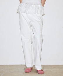 Lace Straight Denim (White)