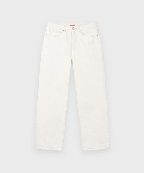SINOON（シヌーン）の「Lace Straight Denim (White)（デニムパンツ・レディース・ホワイト・SMALL/MEDIUM）」の7枚目の写真