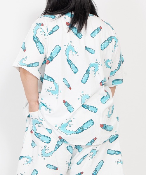 PUNYUS（プニュズ）の「【新サイズ】フード総柄Ｔシャツ(RAMUNE)（Tシャツ/カットソー・レディース・サックスブルー・1/2/3/4/5）」の9枚目の写真