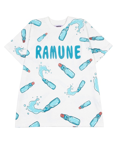 PUNYUS（プニュズ）の「【新サイズ】フード総柄Ｔシャツ(RAMUNE)（Tシャツ/カットソー・レディース・サックスブルー・1/2/3/4/5）」の11枚目の写真