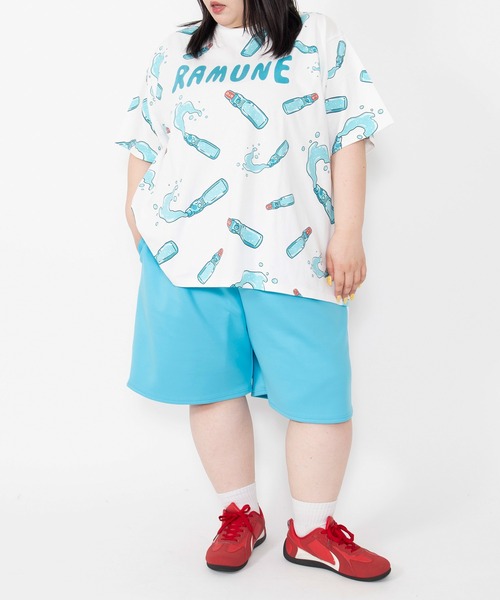 PUNYUS(プニュズ)の「【新サイズ】フード総柄Tシャツ(RAMUNE)(Tシャツ/カットソー・レディース・サックスブルー・1/2/3/4/5)」の18枚目の写真