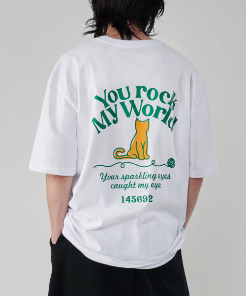 UNTAPPED STUDIO(アンタップドスタジオ)の「キャットシグネチャーピュアコットンビッグオーバーサイズ半袖Tシャツ2カラー(Tシャツ/カットソー・レディース・ブラック/ホワイト・S(90)/M(95)/L/XL)」の7枚目の写真
