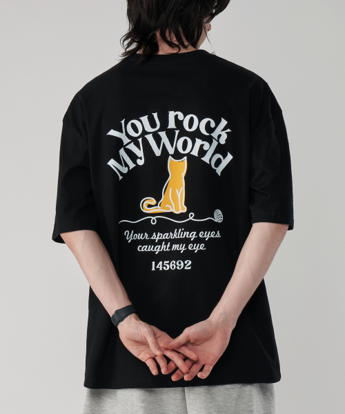UNTAPPED STUDIO(アンタップドスタジオ)の「キャットシグネチャーピュアコットンビッグオーバーサイズ半袖Tシャツ2カラー(Tシャツ/カットソー・レディース・ブラック/ホワイト・S(90)/M(95)/L/XL)」の8枚目の写真