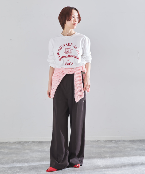 IENA（イエナ）の「GOOD ROCK SPEED フロッキーTシャツ（Tシャツ/カットソー・レディース・グレー・FREE）」の3枚目の写真