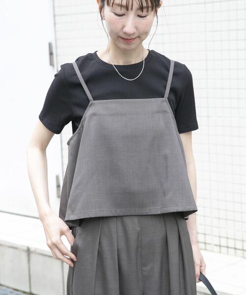ITEMS URBANRESEARCH(アイテムズ アーバンリサーチ)の「インナー付きリネンライクセットアップ(セットアップ・レディース・グリーン系その他/ブラウン/ブラック・FREE)」の8枚目の写真