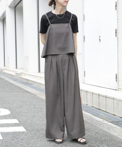 ITEMS URBANRESEARCH(アイテムズ アーバンリサーチ)の「インナー付きリネンライクセットアップ(セットアップ・レディース・グリーン系その他/ブラウン/ブラック・FREE)」の11枚目の写真