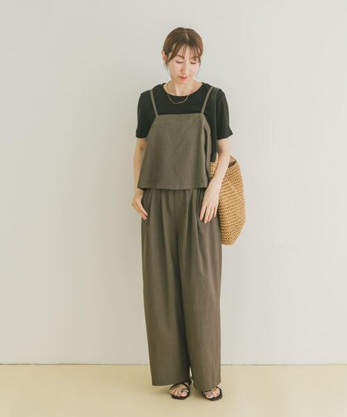ITEMS URBANRESEARCH(アイテムズ アーバンリサーチ)の「インナー付きリネンライクセットアップ(セットアップ・レディース・グリーン系その他/ブラウン/ブラック・FREE)」の14枚目の写真