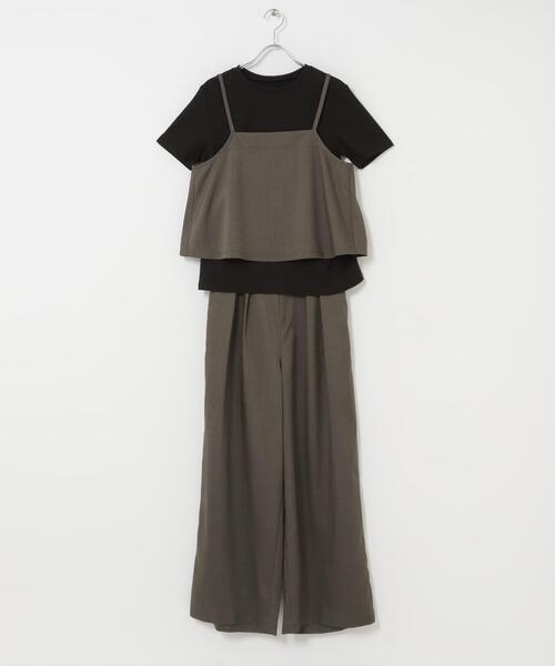 ITEMS URBANRESEARCH(アイテムズ アーバンリサーチ)の「インナー付きリネンライクセットアップ(セットアップ・レディース・グリーン系その他/ブラウン/ブラック・FREE)」の15枚目の写真