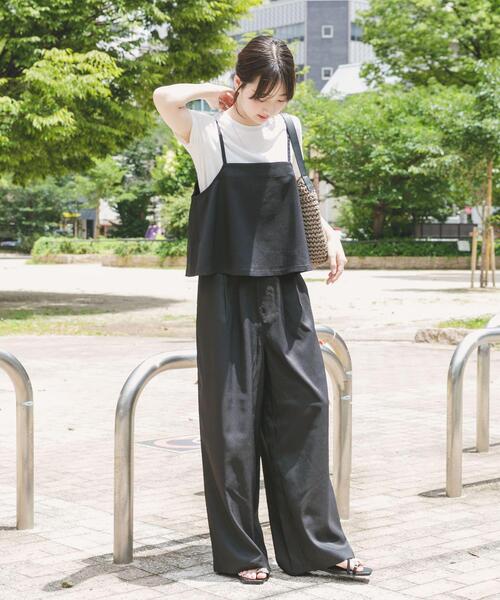 ITEMS URBANRESEARCH(アイテムズ アーバンリサーチ)の「インナー付きリネンライクセットアップ(セットアップ・レディース・グリーン系その他/ブラウン/ブラック・FREE)」の19枚目の写真