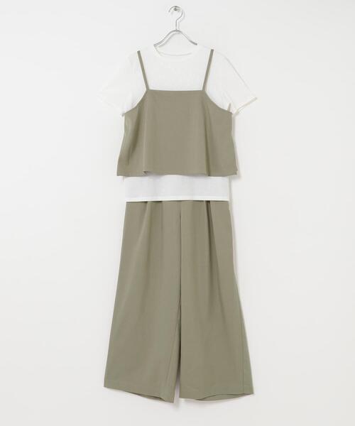 ITEMS URBANRESEARCH(アイテムズ アーバンリサーチ)の「インナー付きリネンライクセットアップ(セットアップ・レディース・グリーン系その他/ブラウン/ブラック・FREE)」の5枚目の写真