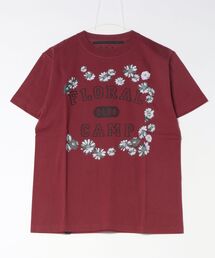 H.A.K（ハク）の「5．6オンスコットン天竺カレッジロゴ＆デイジーモチーフTシャツ（Tシャツ/カットソー）」