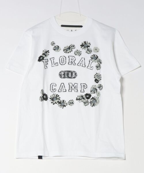 H.A.K(ハク)の「5.6オンスコットン天竺カレッジロゴ&デイジーモチーフTシャツ(Tシャツ/カットソー・レディース・ホワイト/ブラック/ボルドー・1/0)」の7枚目の写真