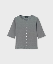 PS Paul Smith（ピーエスポールスミス）の「ウィメンズ ボーダー ハーフスリーブ カーディガン / 165452 J385（カーディガン/ボレロ）」