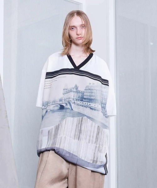 VOAAOV(ヴォアーブ)の「【VOAAOV】GHOST OF A MOMENT Oversize T-Shirt(Tシャツ/カットソー・メンズ・ブラック/サックスブルー・FREE)」の9枚目の写真