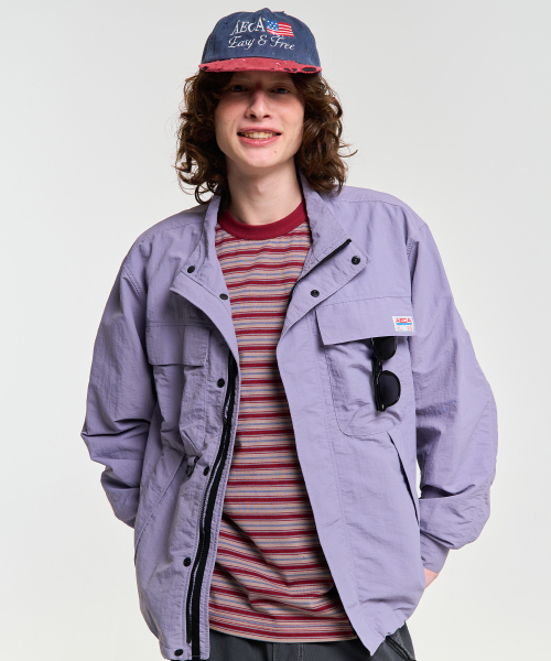 AECA(エイカ)の「NYLON CARGO JACKET-PURPLE(ナイロンジャケット・レディース・その他・M/L)」の1枚目の写真