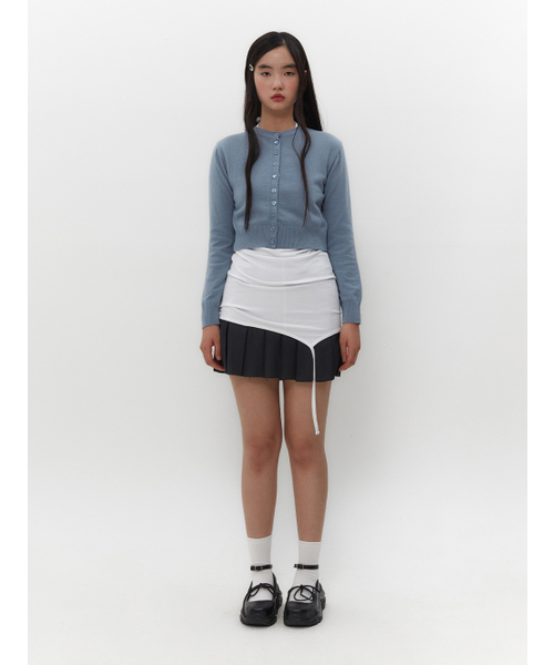 TUOMIO（トゥオミオ）の「BUTTON POINT CARDIGAN [DUSTY BLUE]（カーディガン/ボレロ・レディース・その他・1/2）」の2枚目の写真