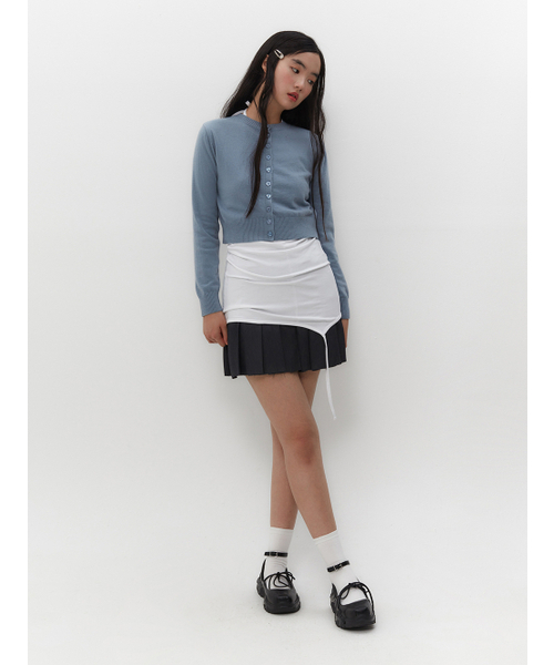 TUOMIO（トゥオミオ）の「BUTTON POINT CARDIGAN [DUSTY BLUE]（カーディガン/ボレロ・レディース・その他・1/2）」の6枚目の写真