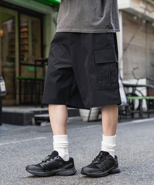 Rocky Monroe(ロッキーモンロー)の「ワイドカーゴイージーハーフパンツ(カーゴパンツ・メンズ・オフホワイト/ベージュ/ブラウン/カーキ/ブラック・M/XL/L)」の22枚目の写真