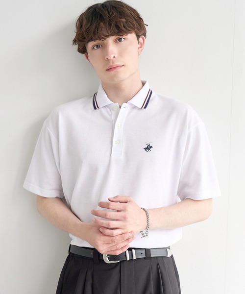 BEVERLY HILLS POLO CLUB(ビバリーヒルズポロクラブ)の「【Beverly Hills Polo Club/ビバリーヒルズ ポロクラブ】別注 ワンポイント ロゴ刺繍 半袖 ポロシャツ(ポロシャツ・メンズ・グレー/ブラック系2/ブラック系1/ネイビー/ホワイト系2/ホワイト系1・M/LL/L)」の19枚目の写真