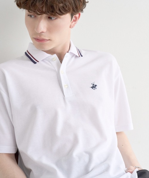 BEVERLY HILLS POLO CLUB(ビバリーヒルズポロクラブ)の「【Beverly Hills Polo Club/ビバリーヒルズ ポロクラブ】別注 ワンポイント ロゴ刺繍 半袖 ポロシャツ(ポロシャツ・メンズ・グレー/ブラック系2/ブラック系1/ネイビー/ホワイト系2/ホワイト系1・M/LL/L)」の20枚目の写真
