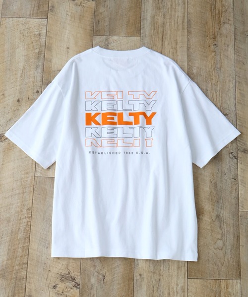 KELTY(ケルティ)の「【KELTY/ケルティ】別注 バックタイポロゴTシャツ(Tシャツ/カットソー・メンズ・カーキ/ネイビー/ベージュ/スミクロ/ブラック/ホワイト・S/M/L/XL)」の13枚目の写真