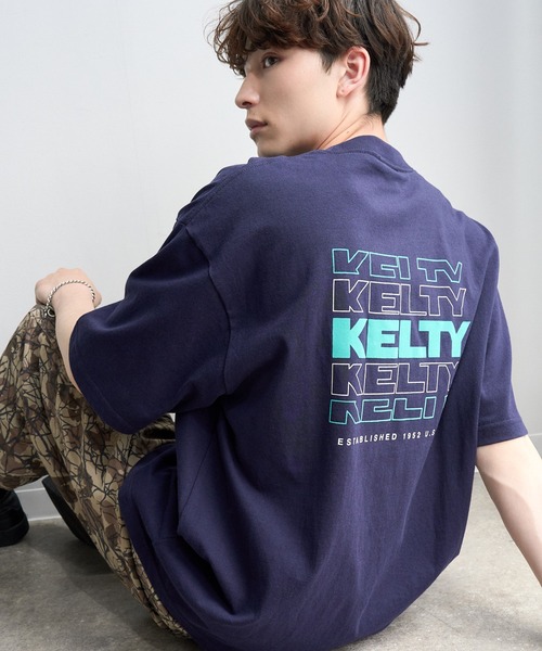 KELTY(ケルティ)の「【KELTY/ケルティ】別注 バックタイポロゴTシャツ(Tシャツ/カットソー・メンズ・カーキ/ネイビー/ベージュ/スミクロ/ブラック/ホワイト・S/M/L/XL)」の9枚目の写真