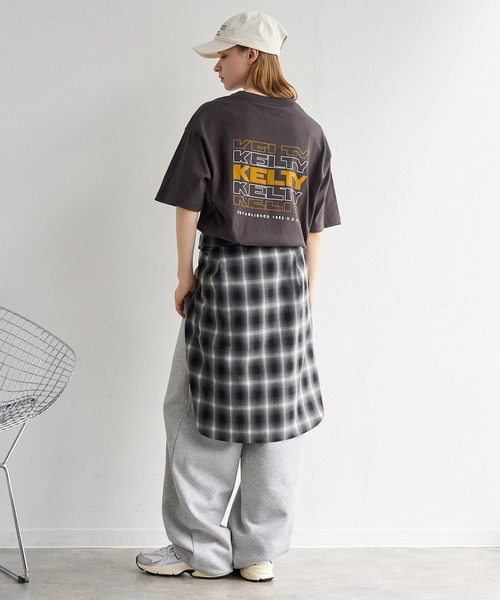 KELTY(ケルティ)の「【KELTY/ケルティ】別注 バックタイポロゴTシャツ(Tシャツ/カットソー・メンズ・カーキ/ネイビー/ベージュ/スミクロ/ブラック/ホワイト・S/M/L/XL)」の19枚目の写真