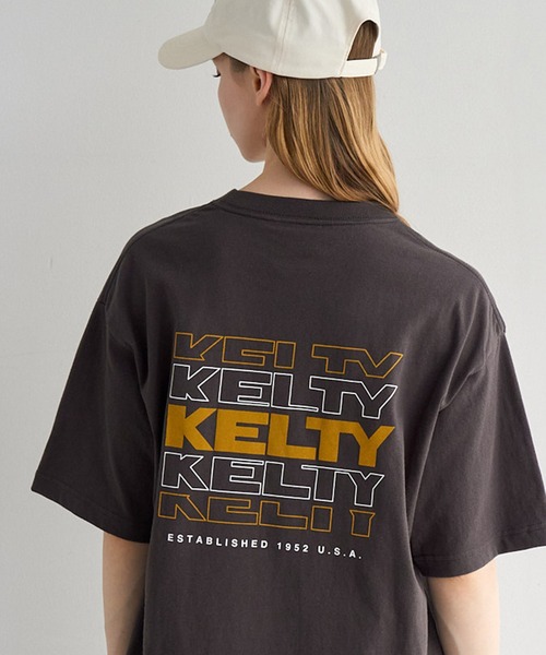 KELTY(ケルティ)の「【KELTY/ケルティ】別注 バックタイポロゴTシャツ(Tシャツ/カットソー・メンズ・カーキ/ネイビー/ベージュ/スミクロ/ブラック/ホワイト・S/M/L/XL)」の16枚目の写真