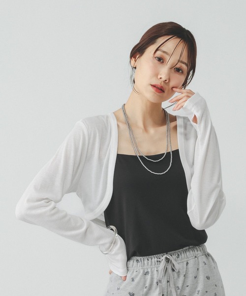 GLOBAL WORK(グローバルワーク)の「UVカットボレロカーディガン/658175(カーディガン/ボレロ・レディース・ブラック/ダークグレー/ホワイト・LARGE/MEDIUM)」の19枚目の写真