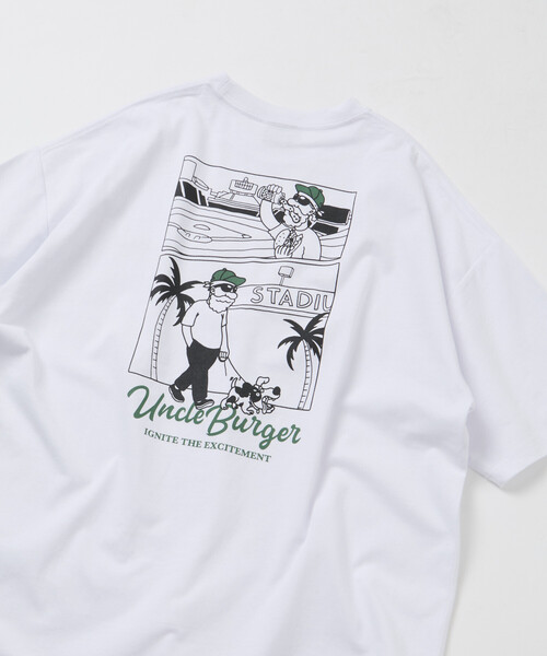 FREAK'S STORE(フリークスストア)の「限定展開 ビッグシルエット バックプリント クルーネック Tシャツ Uncle Holiday(Tシャツ/カットソー・メンズ・チャコールグレー/グレー/ブラウン/ホワイト・SMALL/LARGE/MEDIUM)」の2枚目の写真